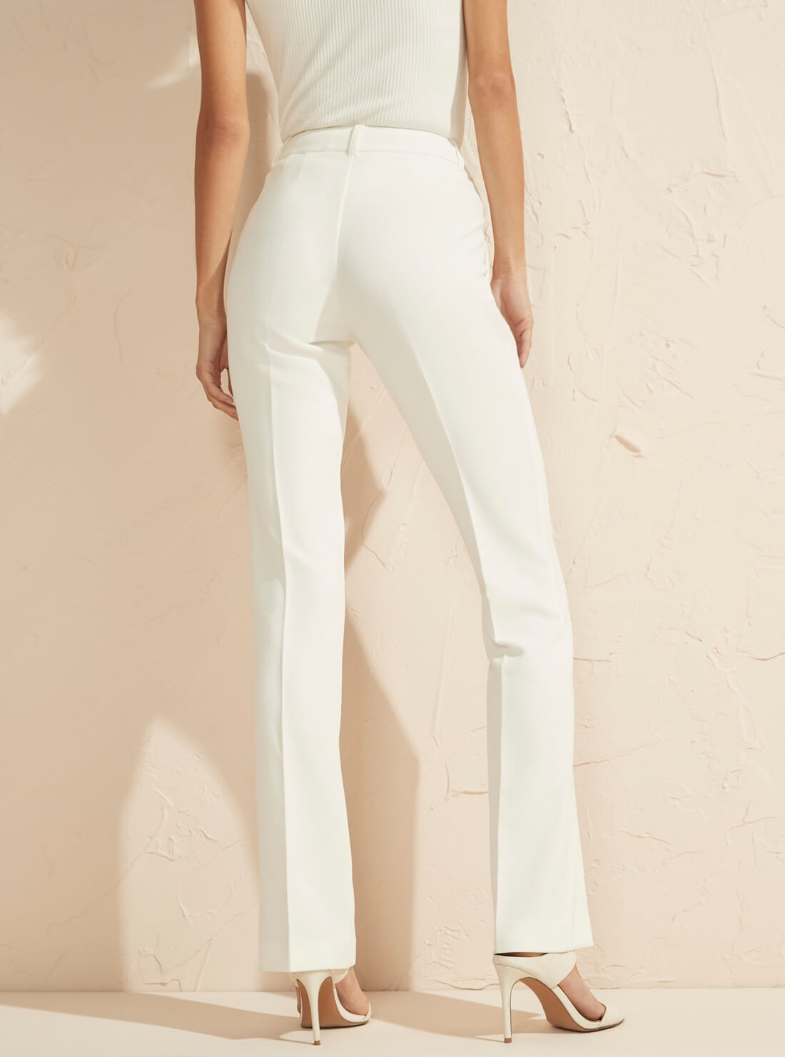 GUESS Women's Marciano Black Nova Mini Marciano White Winnie Genesis Pants 1BGB039653Z Back View