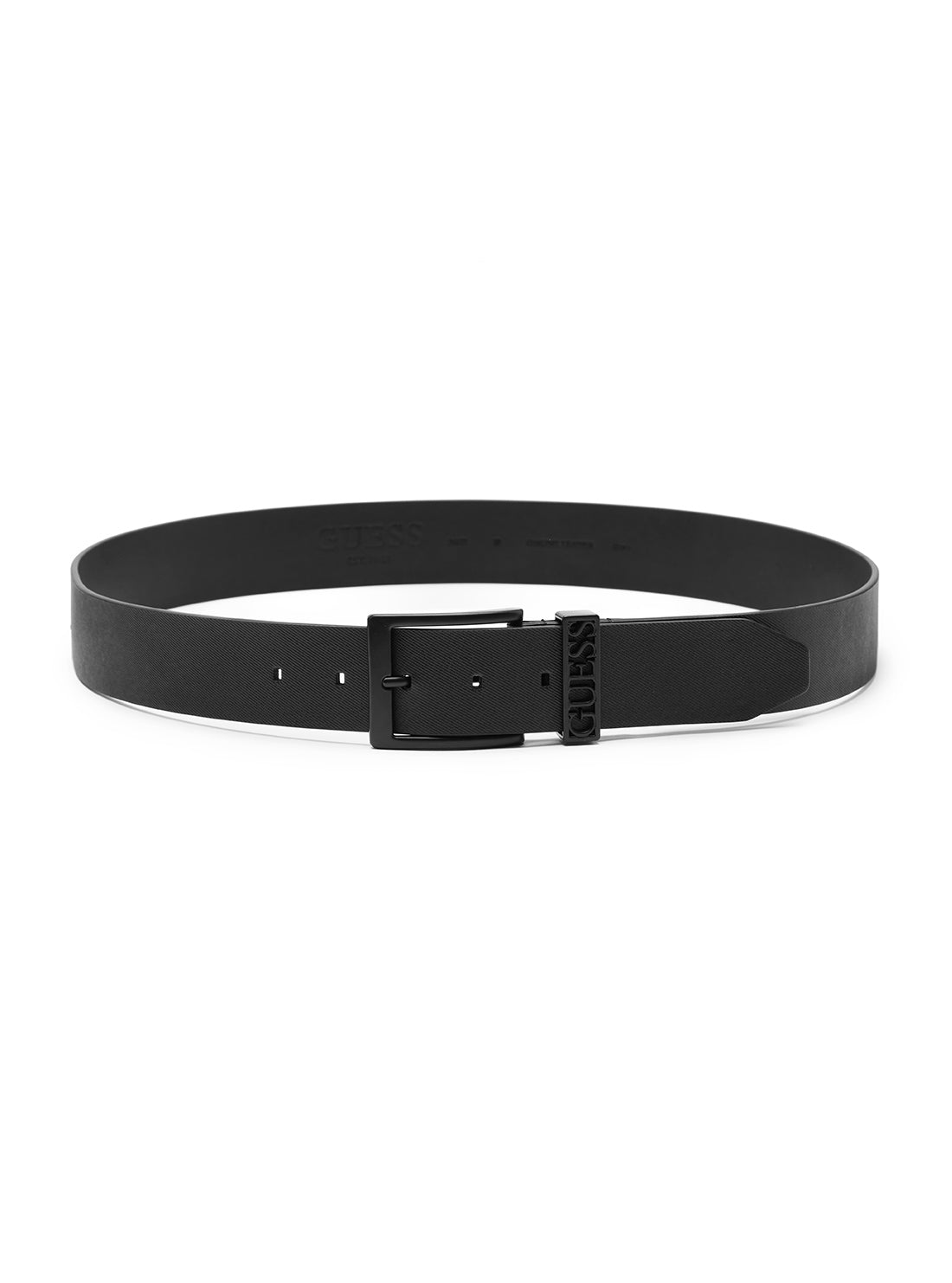 GUESS Men's Black 38mm Loop Belt 36572 Full View