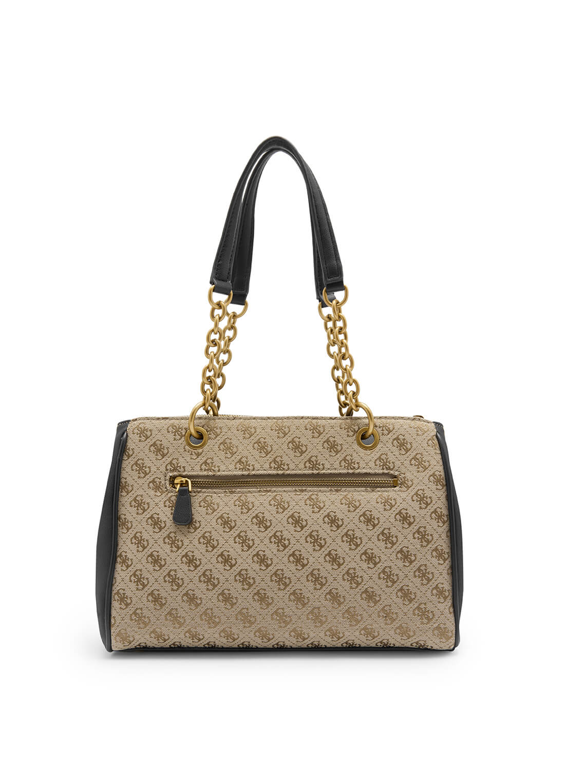GUESS Womens  Brown Black Aviana Luxury Satchel JB841406 Back View