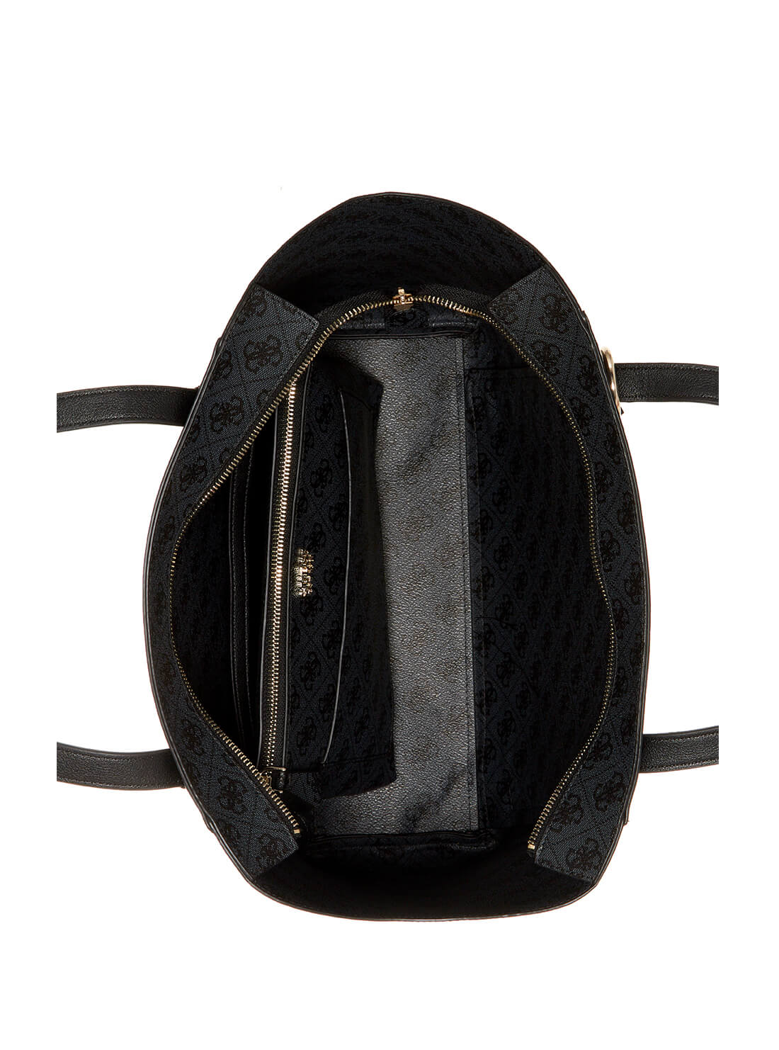 GUESS Women's Black Naya Tote Bag BL788124 Inside View