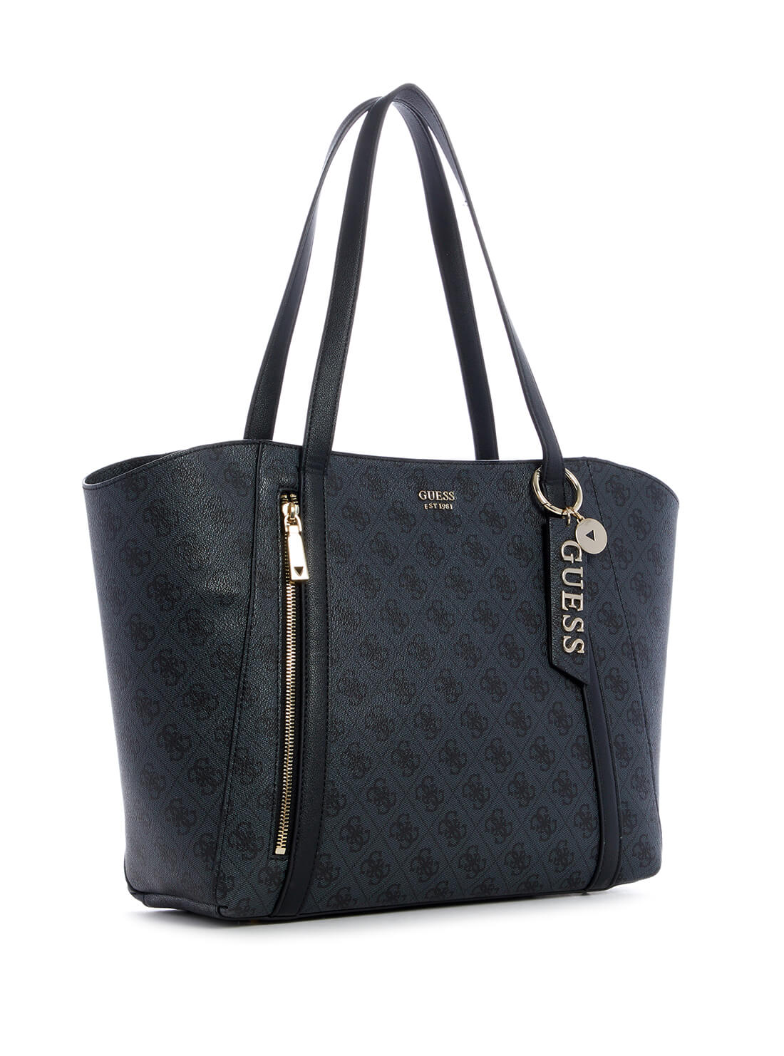GUESS Women's Black Naya Tote Bag BL788124 Front Side View
