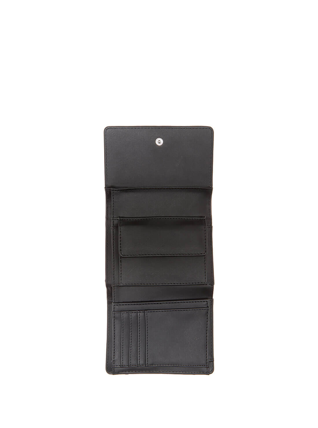 GUESS Women's Black Naya Small Trifold Wallet BL788143 Inside View