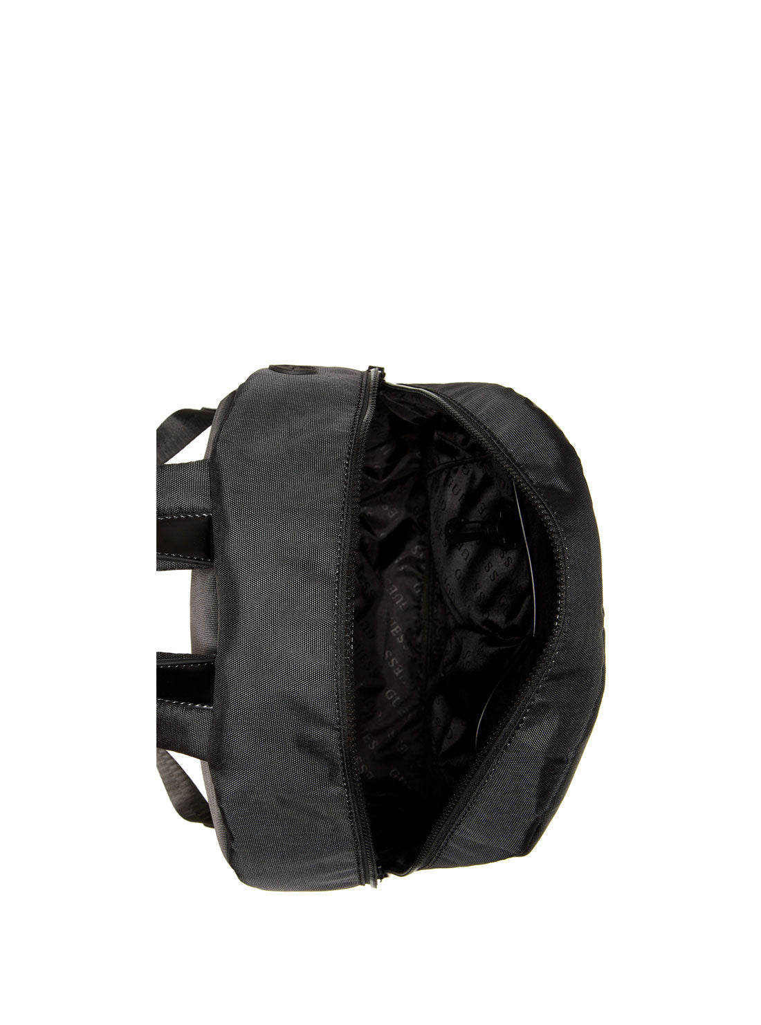 GUESS Mens Black Logo Duo Backpack NG773298 Inside View