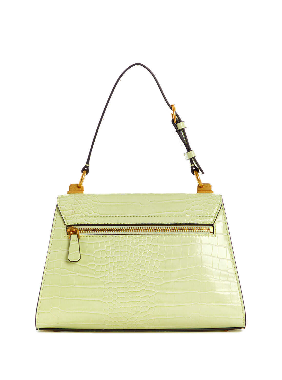 GUESS Womens  Green Croc Stephi Top Handle Satchel CA787520 Back View