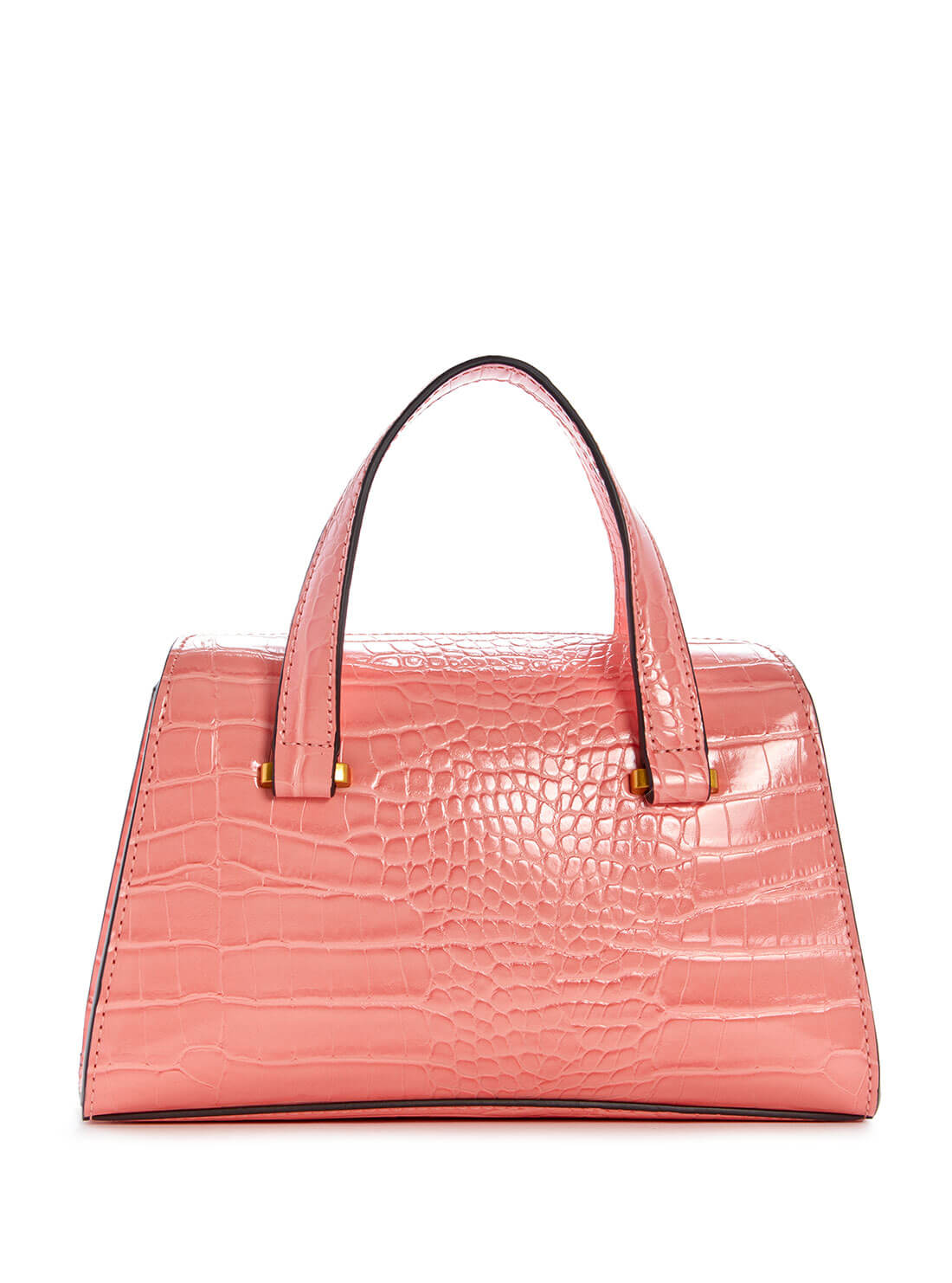 GUESS Womens  Pink Croc Stephi Mini Satchel CA787576 Back View
