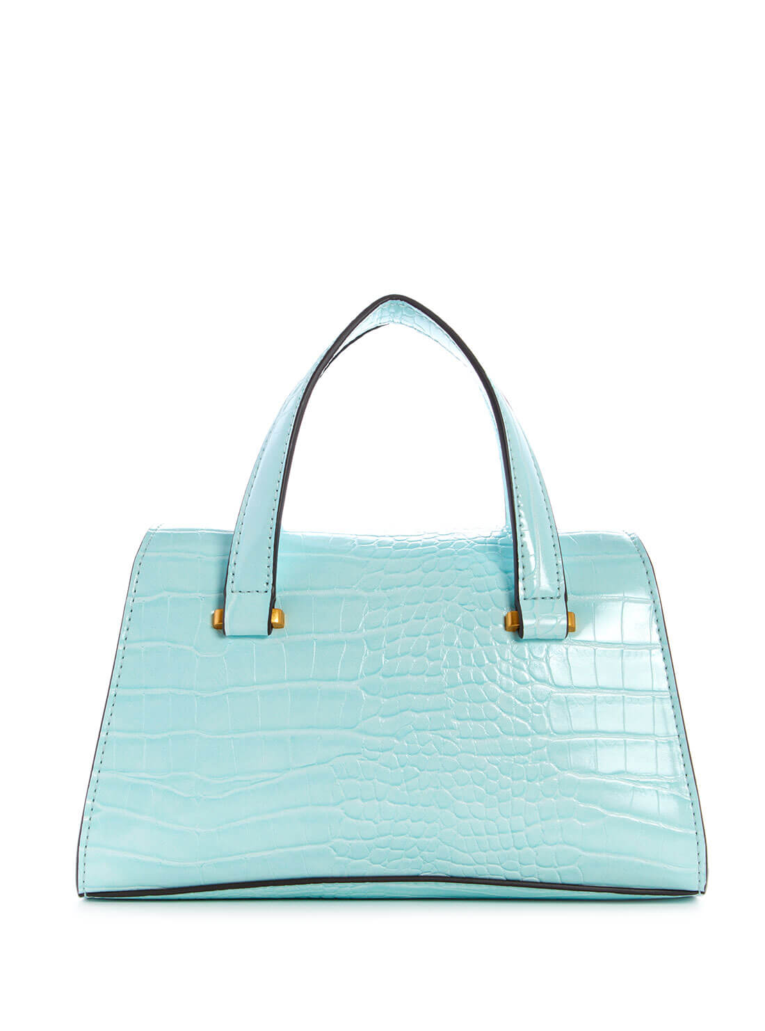 GUESS Womens  Blue Croc Stephi Mini Satchel CA787576 Back View