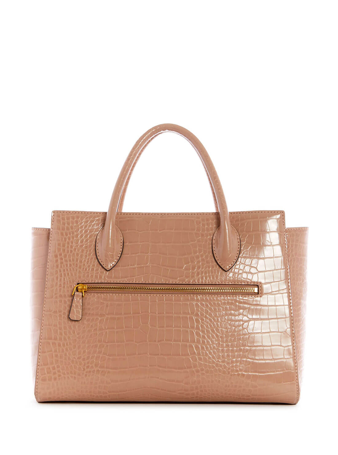 GUESS Women's Croc Camel Enisa High Society Satchel CA842106 Back View