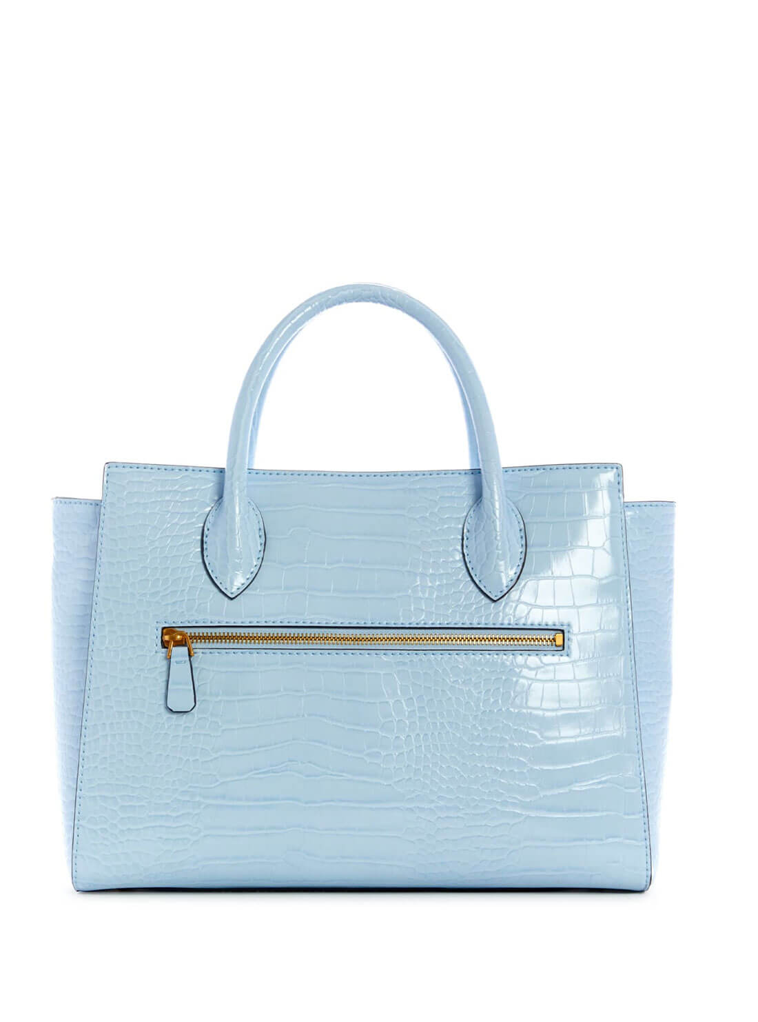 GUESS Women's Blue Croc Enisa High Society Satchel CA842106 Back View