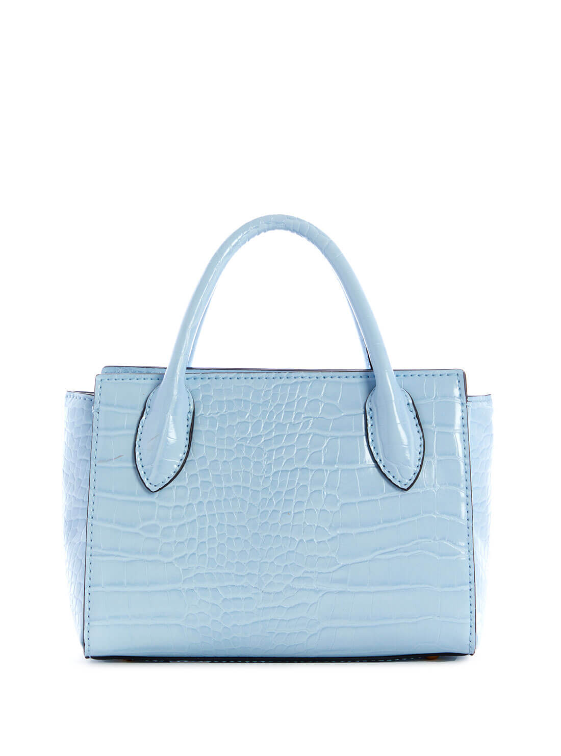 GUESS Women's Blue Croc Enisa Mini Satchel CA842176 Back View