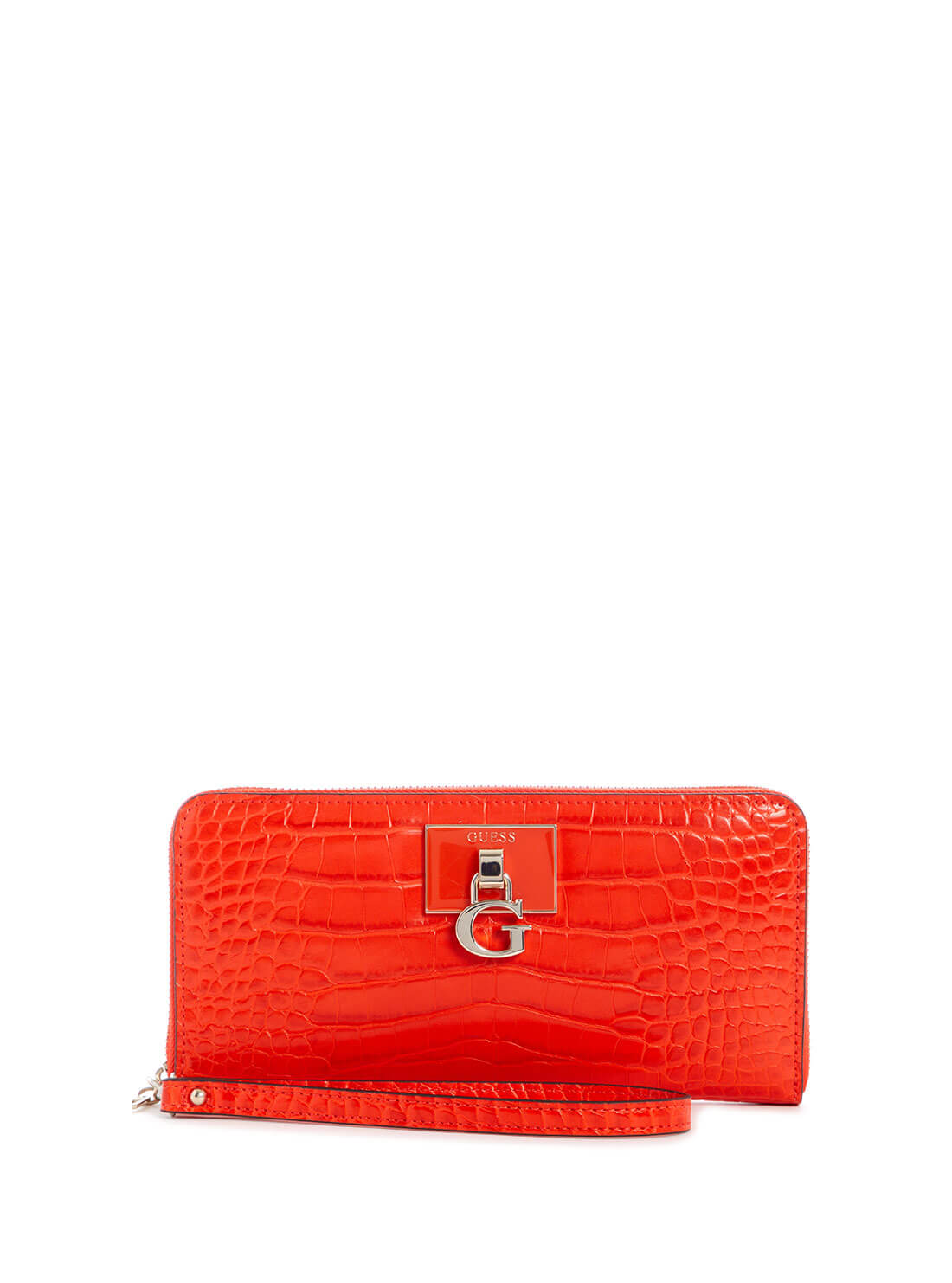 guess Orange Stephi womens Large Wallet front view