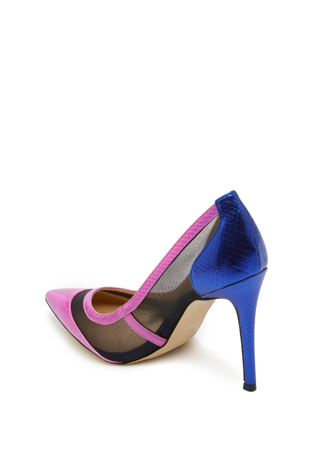 GUESS Women's Black Multi Ciera Pump Heels CIERA-A Back View