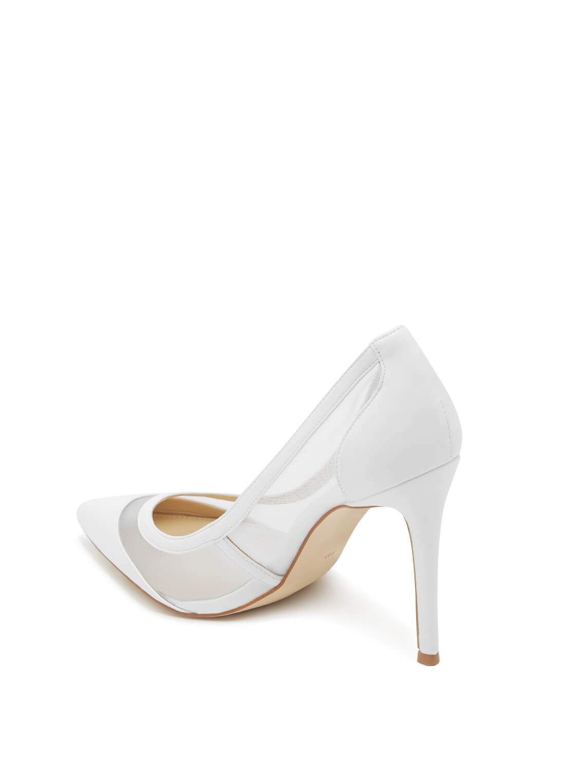 GUESS Women's White Ciera Pump Heels CIERA-A Back View