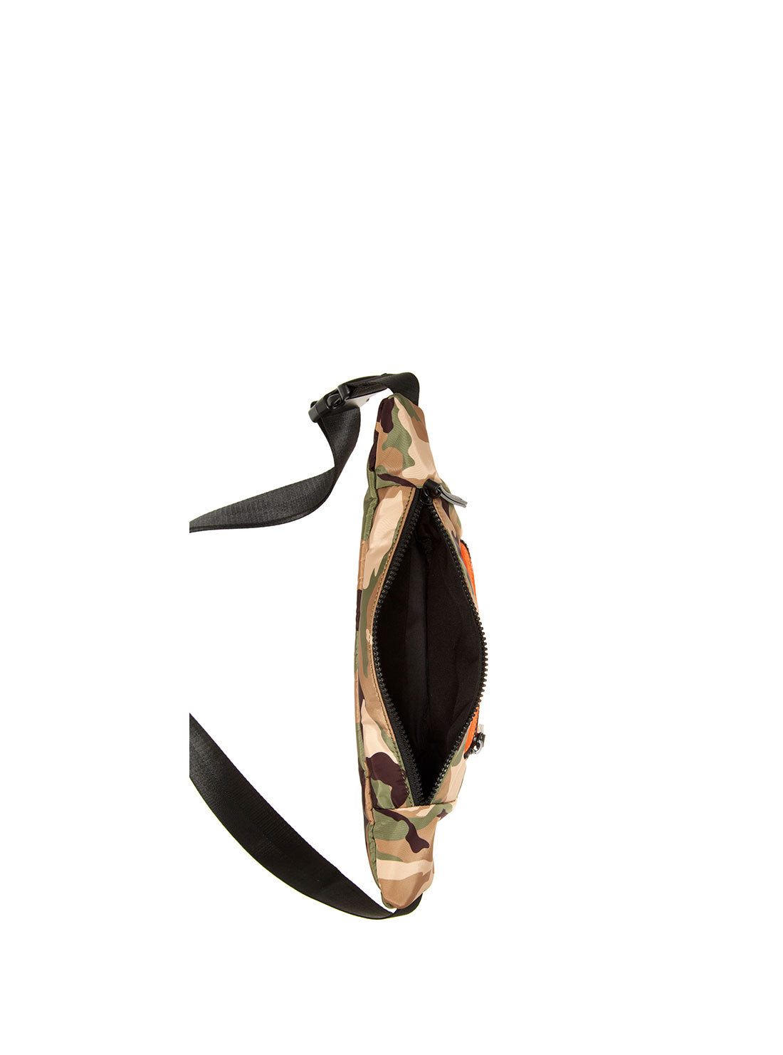 GUESS Mens Orange Multi Camouflage Swat Belt Bag NL782694 Inside  View