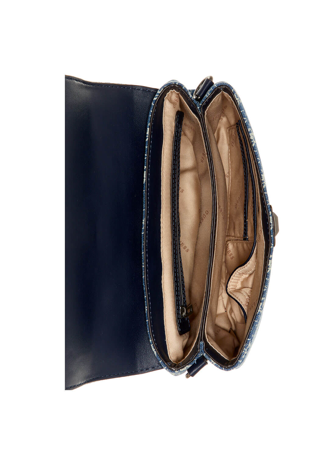 GUESS Women's Blue Denim Kasinta Satchel DN840520 Inside View