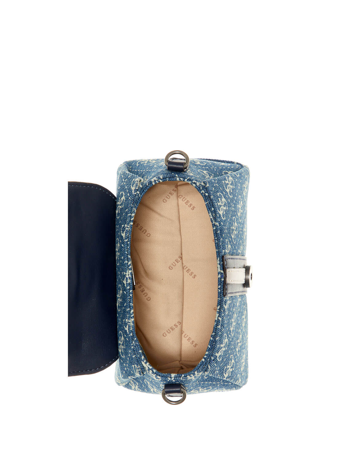 GUESS Women's Blue Denim Kasinta Mini Crossbody DN840577 Inside View