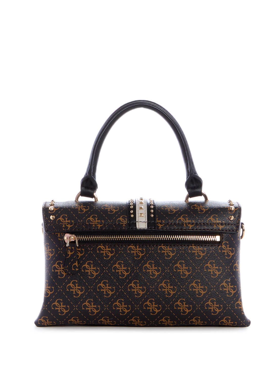 GUESS Women's Brown Multi Kasinta Satchel EB840520 Back View