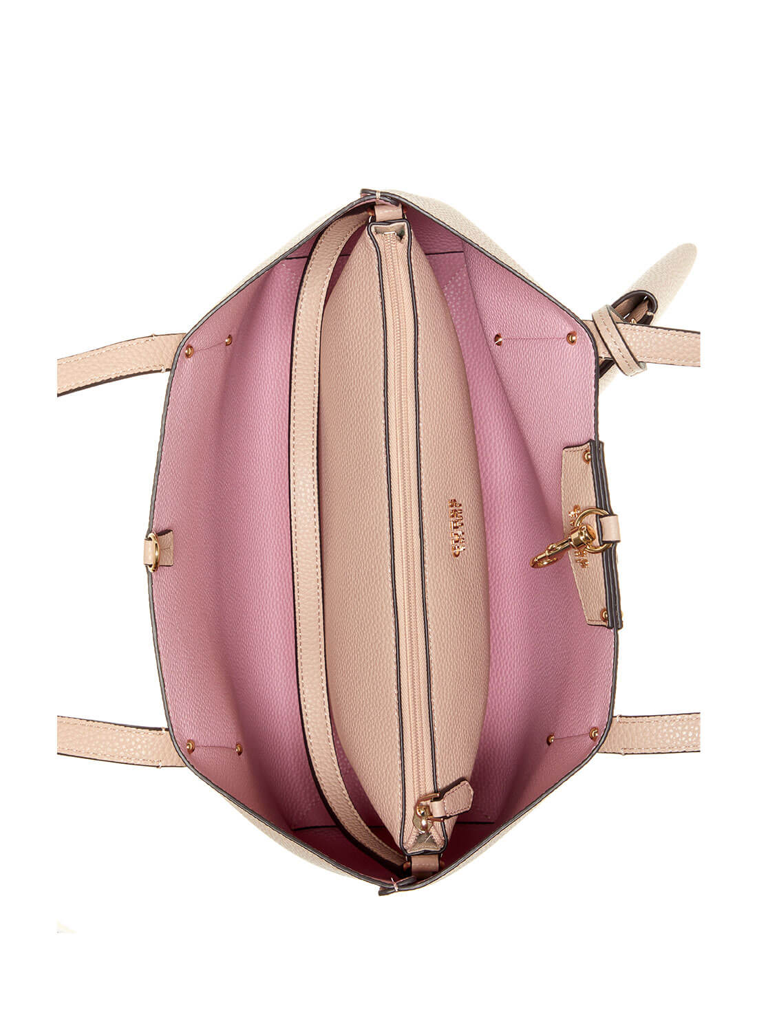 GUESS Women's Eco Pink Brenton Tote Bag EVG839023 Inside View
