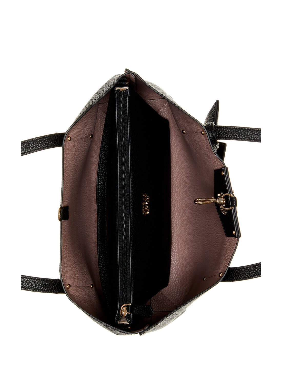 GUESS Women's Eco Black Brenton Tote Bag EVG839023 Inside View