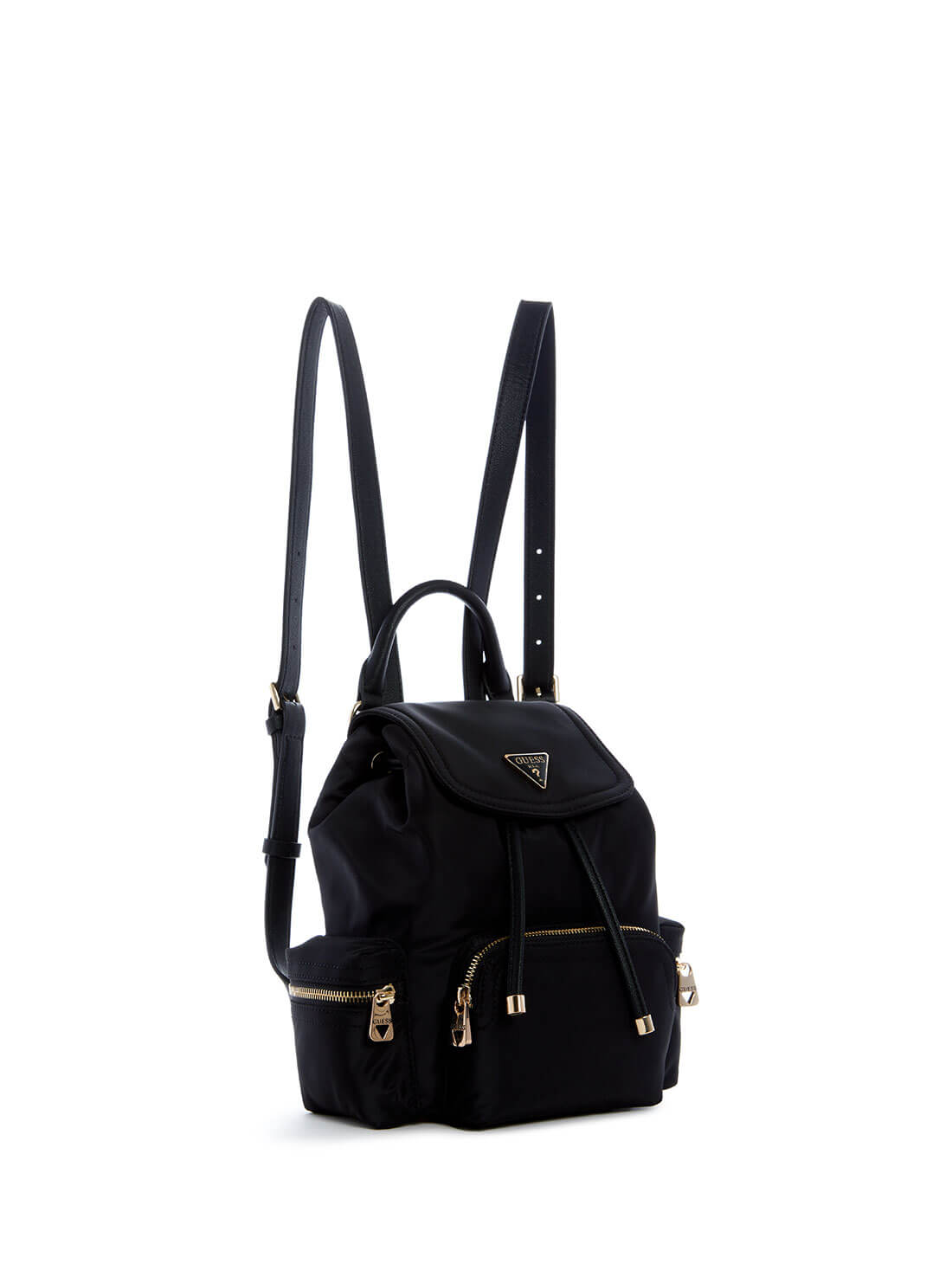 GUESS Women's Eco Black Gemma Small Backpack EYG839531 Front Side View