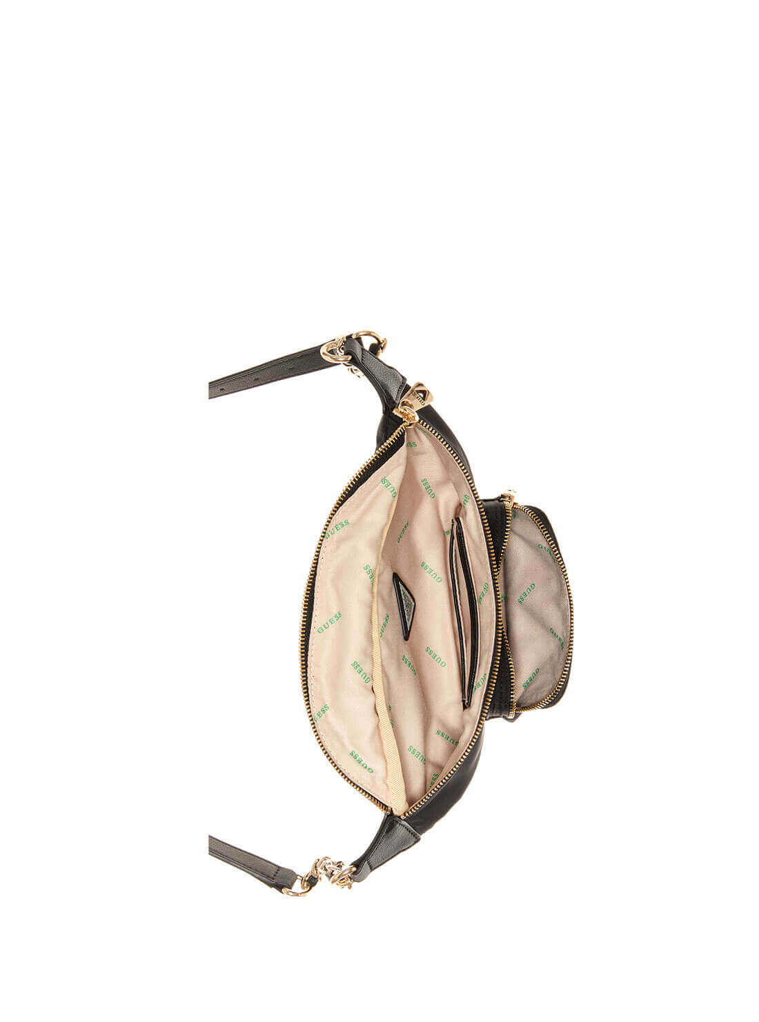 GUESS Women's Eco Black Gemma Sling Crossbody Bag EYG839580 Inside View