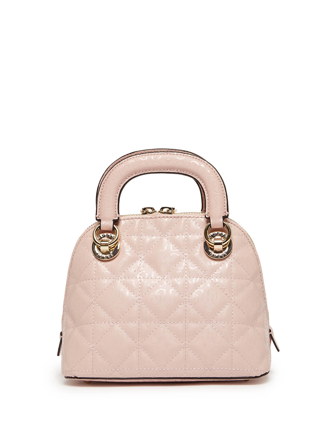 GUESS Womens Pink Cathleen Small Dome Crossbody Satchel GG773705 Back View