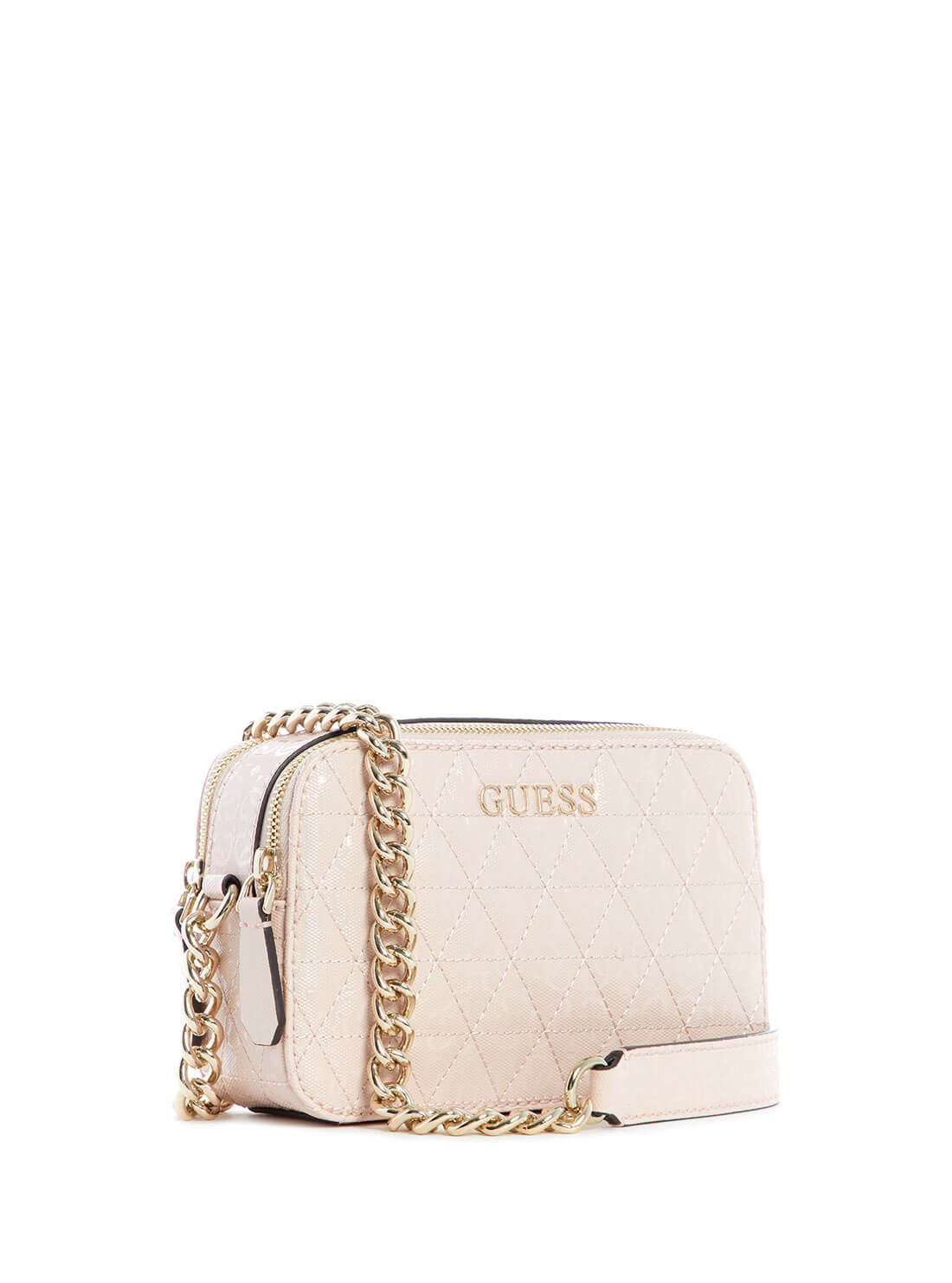 GUESS Womens Pink Noelle Crossbody Camera Bag GG787914 Front Side View