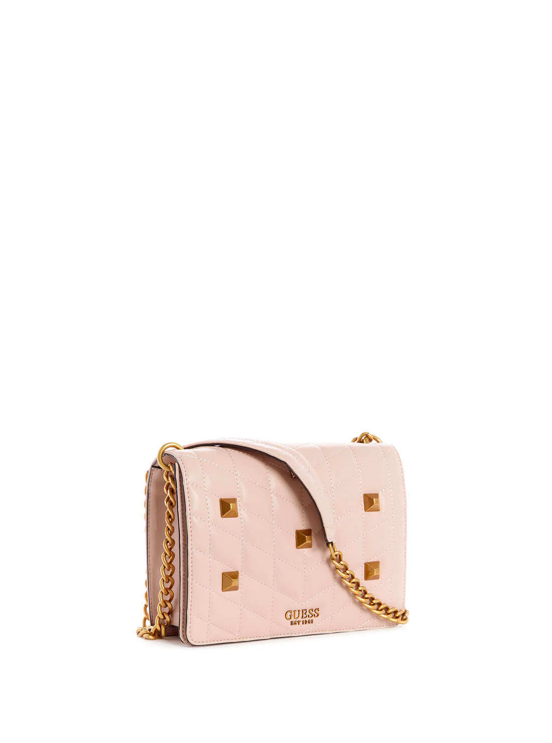 GUESS Womens Beige Abey Zip Organiser Wallet QB840419 Front Side View