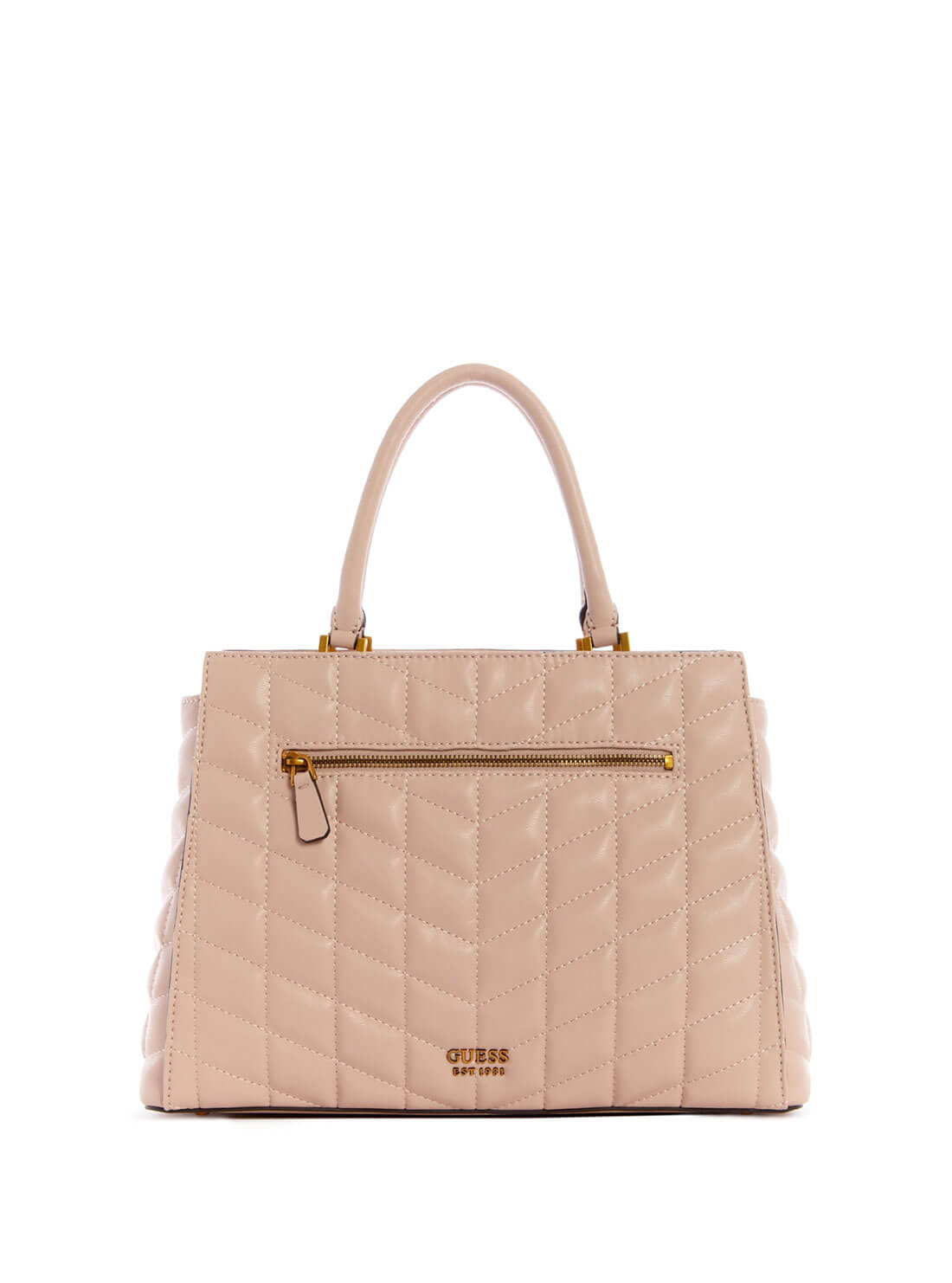 GUESS Womens Blush Pink Brera Studded Satchel QB840406 Back View