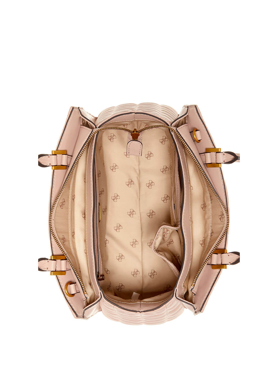GUESS Womens Blush Pink Brera Studded Satchel QB840406 Inside View