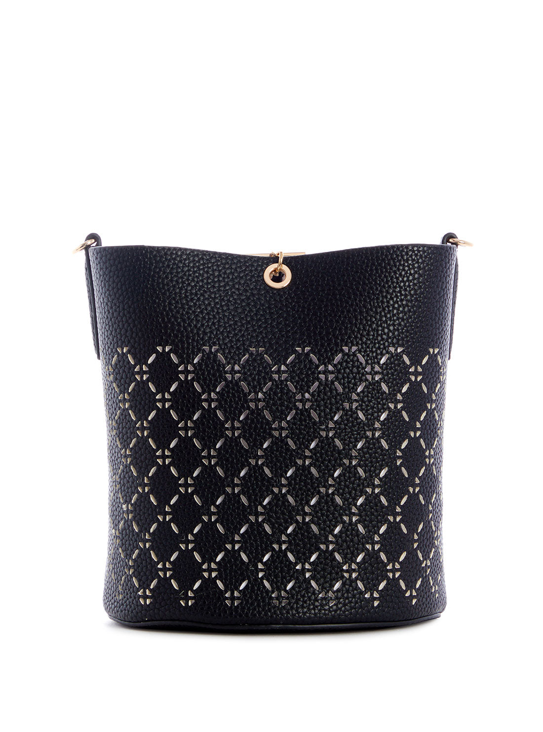 GUESS Womens Black Amara Bucket Bag XG849301 Back View