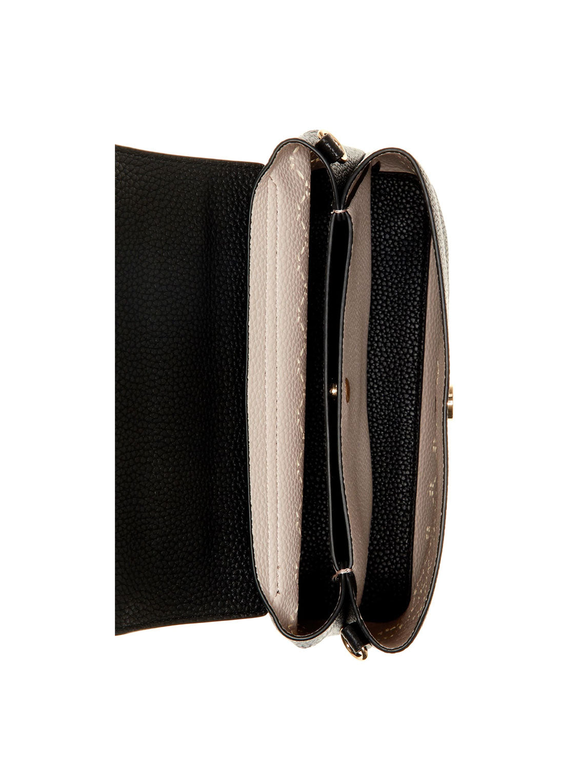 GUESS Black Amara Top Handle Flap Bag XG849318 Inside View
