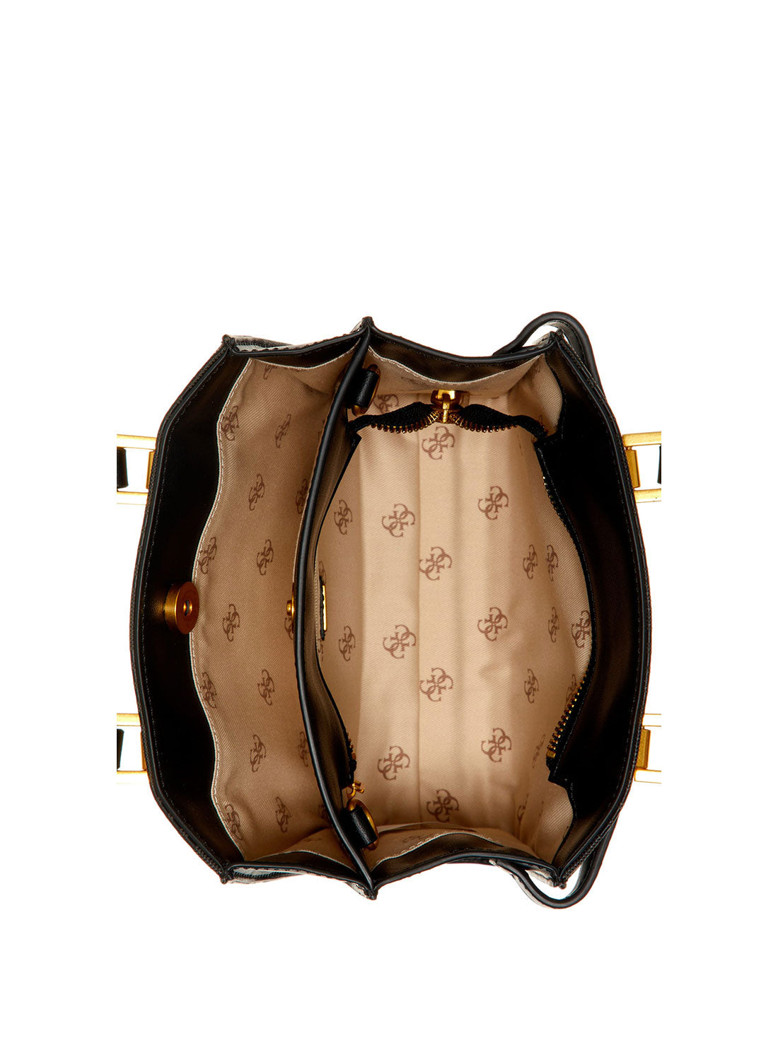 GUESS Womens Black Atene Mini Satchel XA841976 Inside View