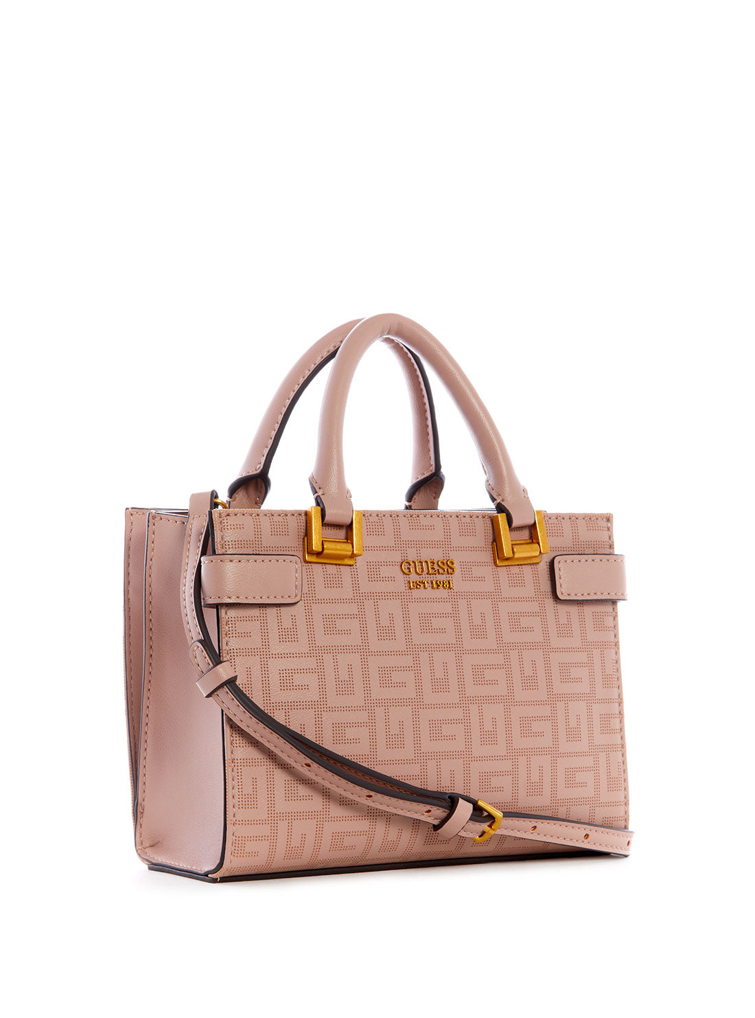 GUESS Womens Biscuit Pink Atene Mini Satchel XA841976 Side View