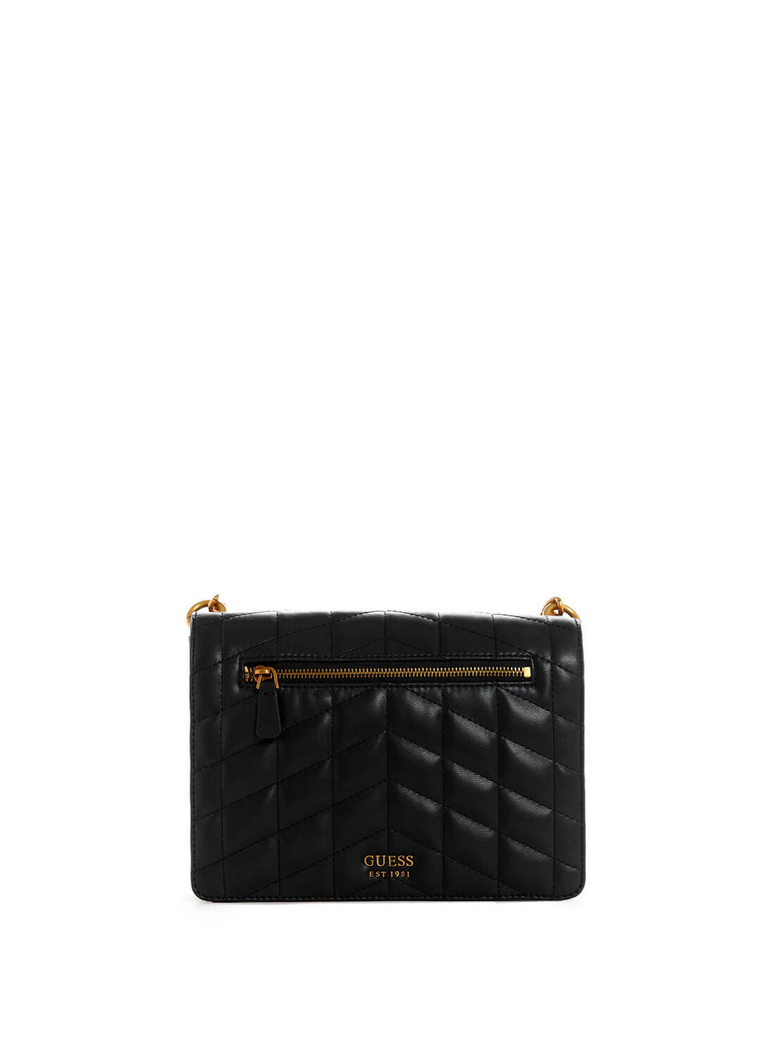 GUESS Womens Black Brera Studded Large Wallet QB840419 Back View
