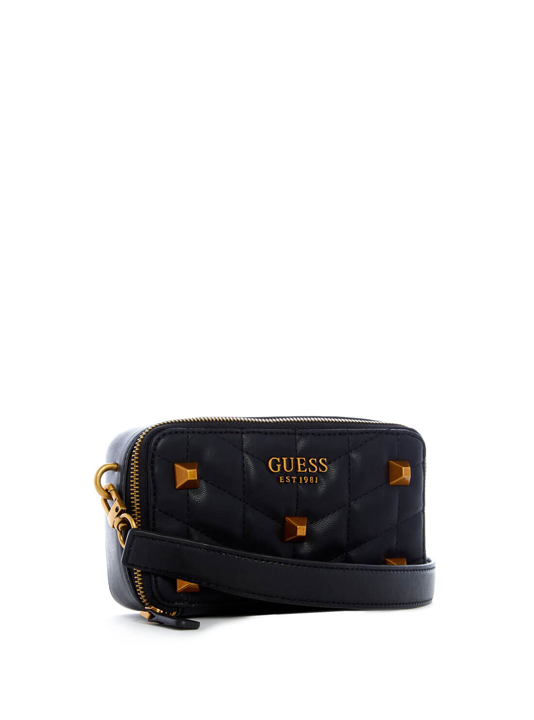 GUESS Womens Brera Studded Mini Crossbody Camera Bag QB840472 Front Side View
