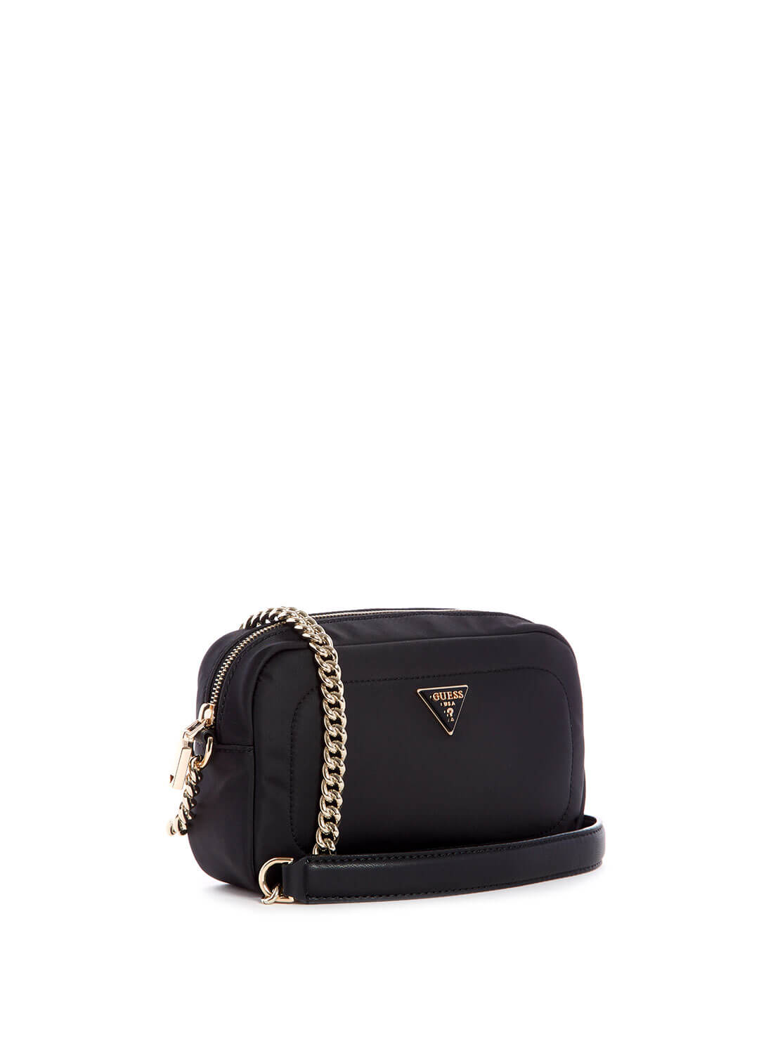 GUESS Womens Black Sharma Crossbody Camera Bag YG840114 Side View