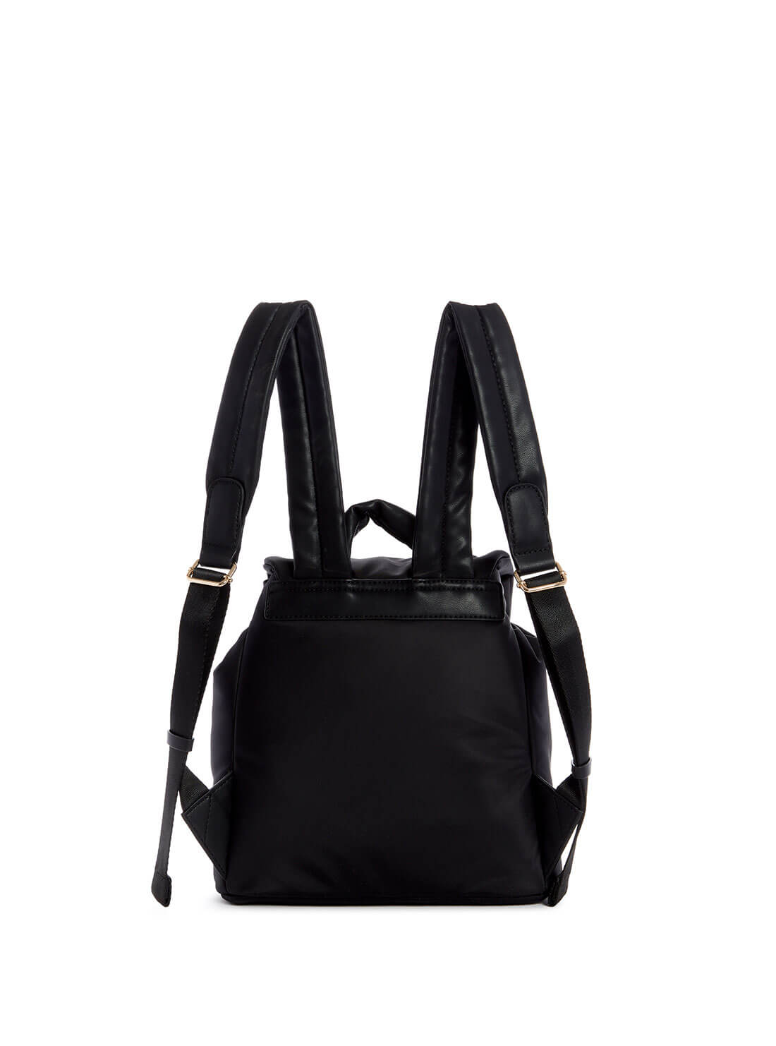 GUESS Womens Black Sharma Flap Backpack YG840131 Back View