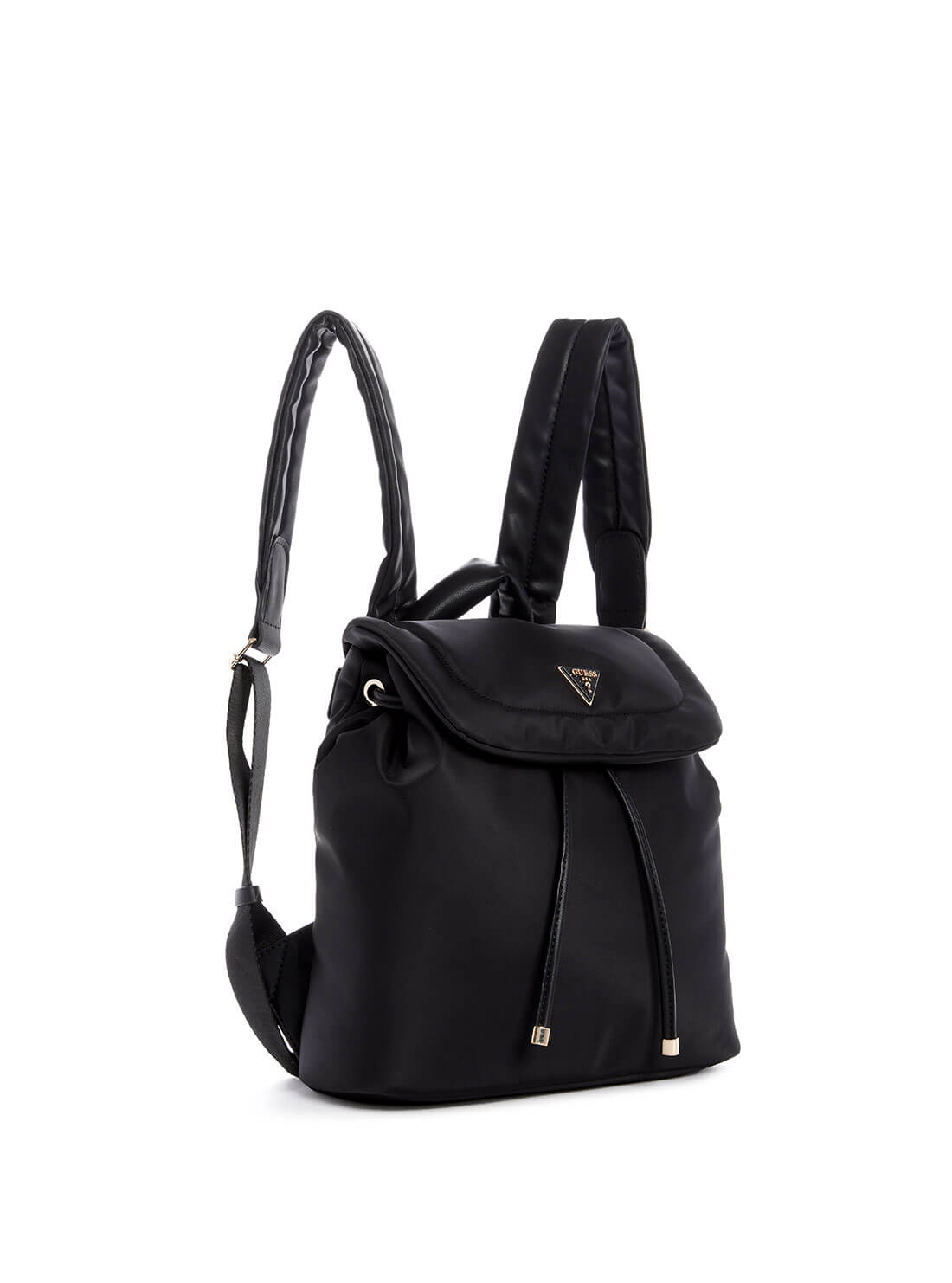 GUESS Womens Black Sharma Flap Backpack YG840131 Side View