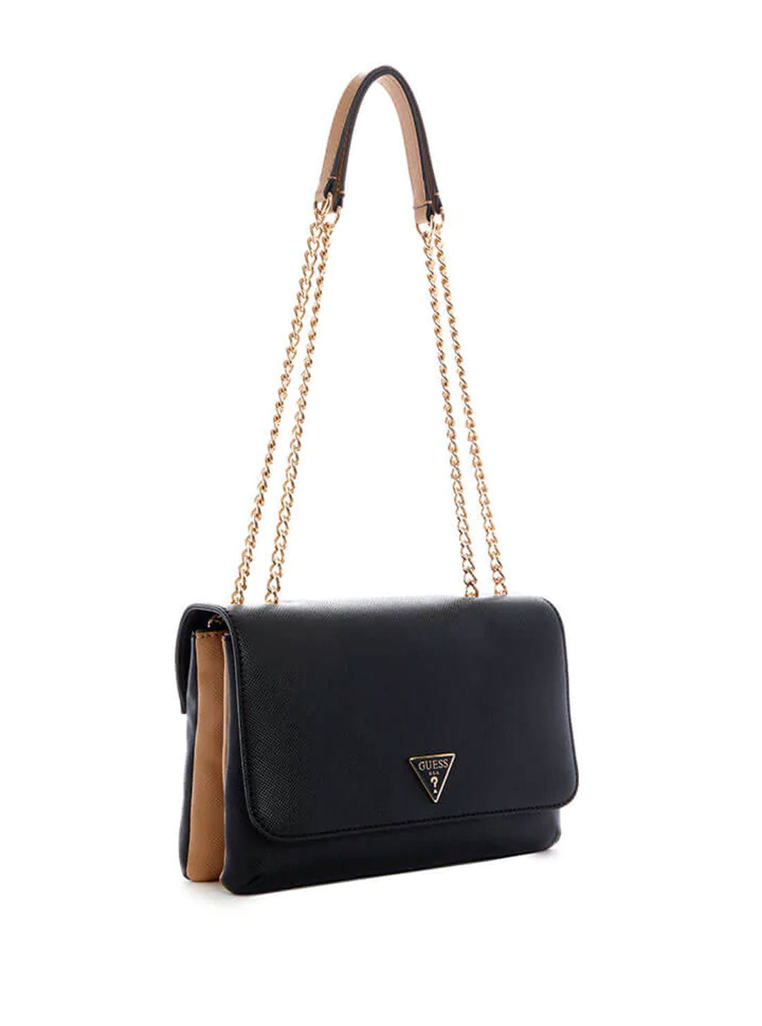 GUESS Womens Black Ynes Convertible Crossbody Bag VG840221 Side View