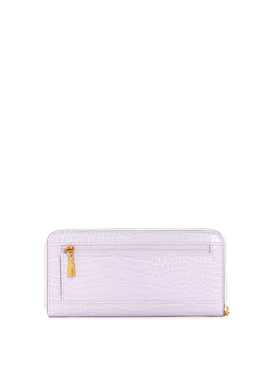 GUESS Women's Lilac Laurel Croc Large Wallet CA850046 Back View