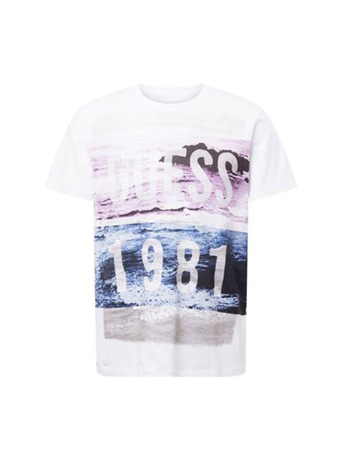 GUESS Mens Eco White Dover Logo T-Shirt M2GI13K8FQ1 Ghost Front View