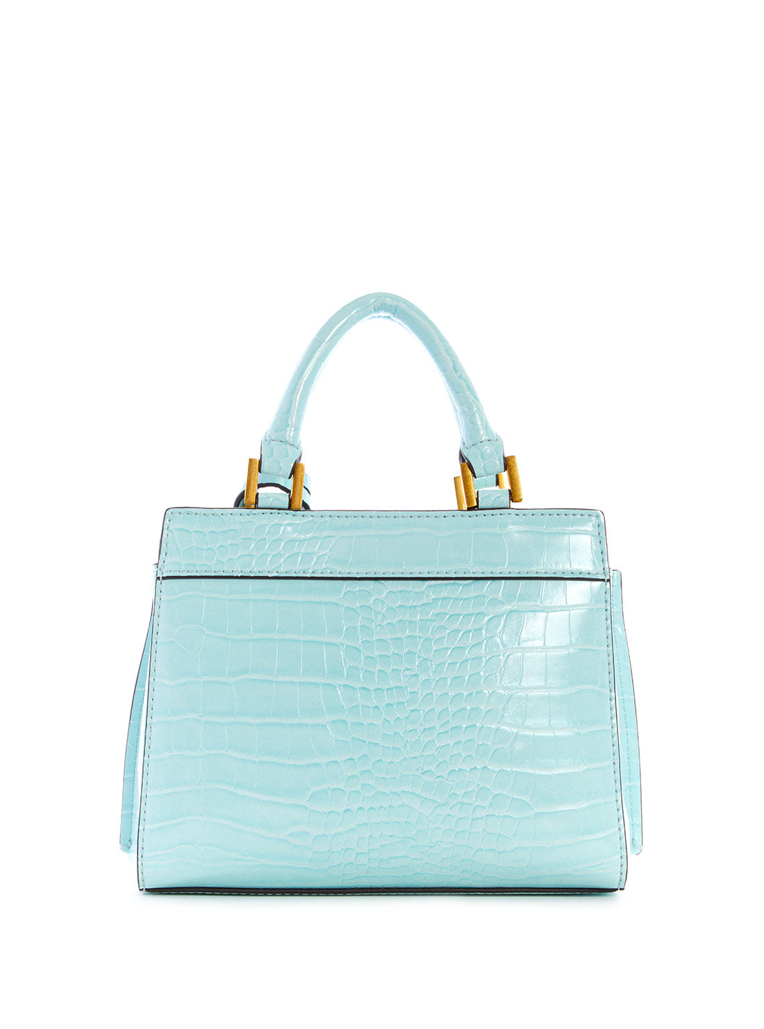 GUESS Women's Blue Katey Croc Mini Satchel CA849473 Back View