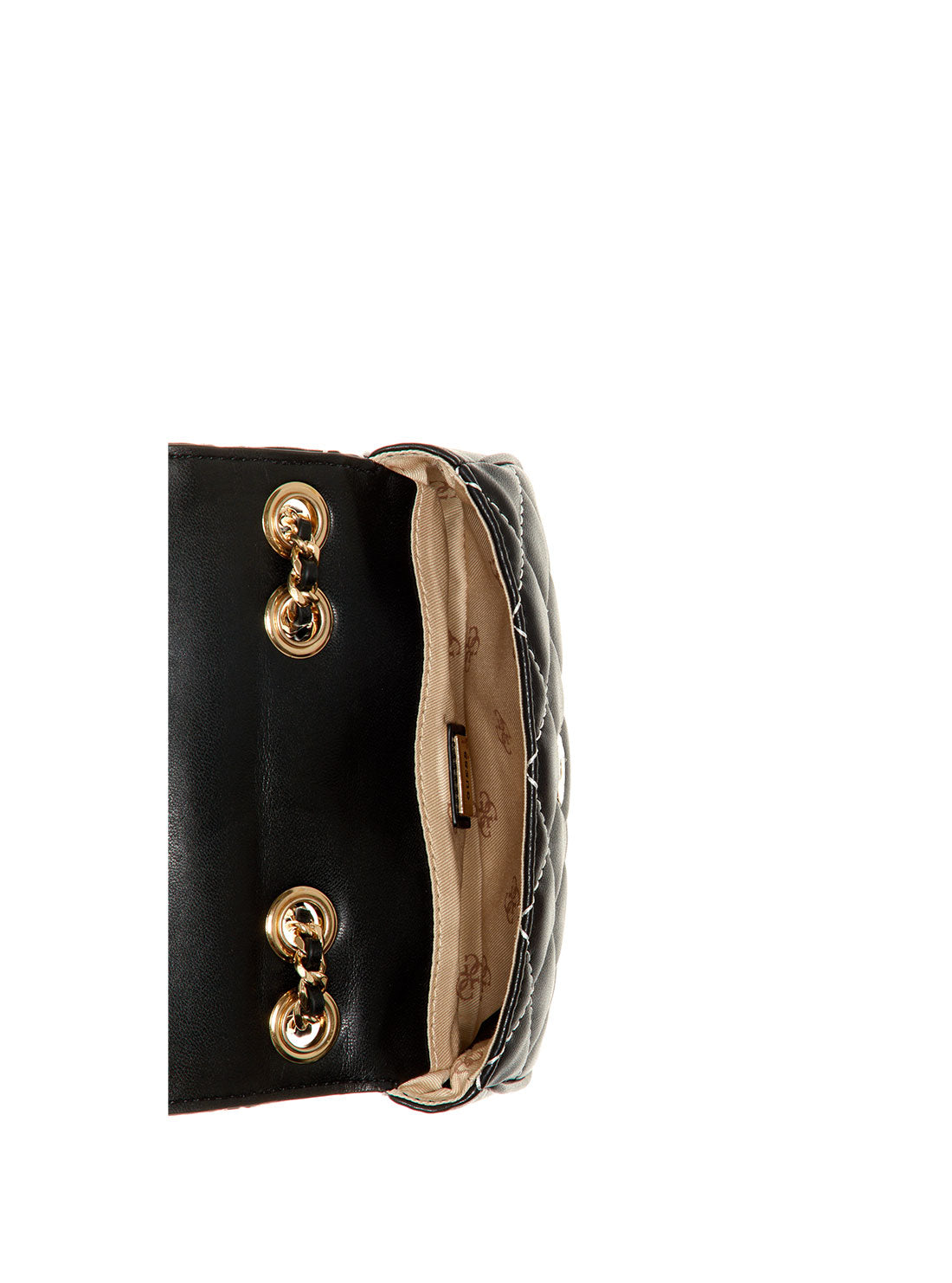 GUESS Womens Black Cessily Micro Mini Crossbody Bag QC767978 Inside View