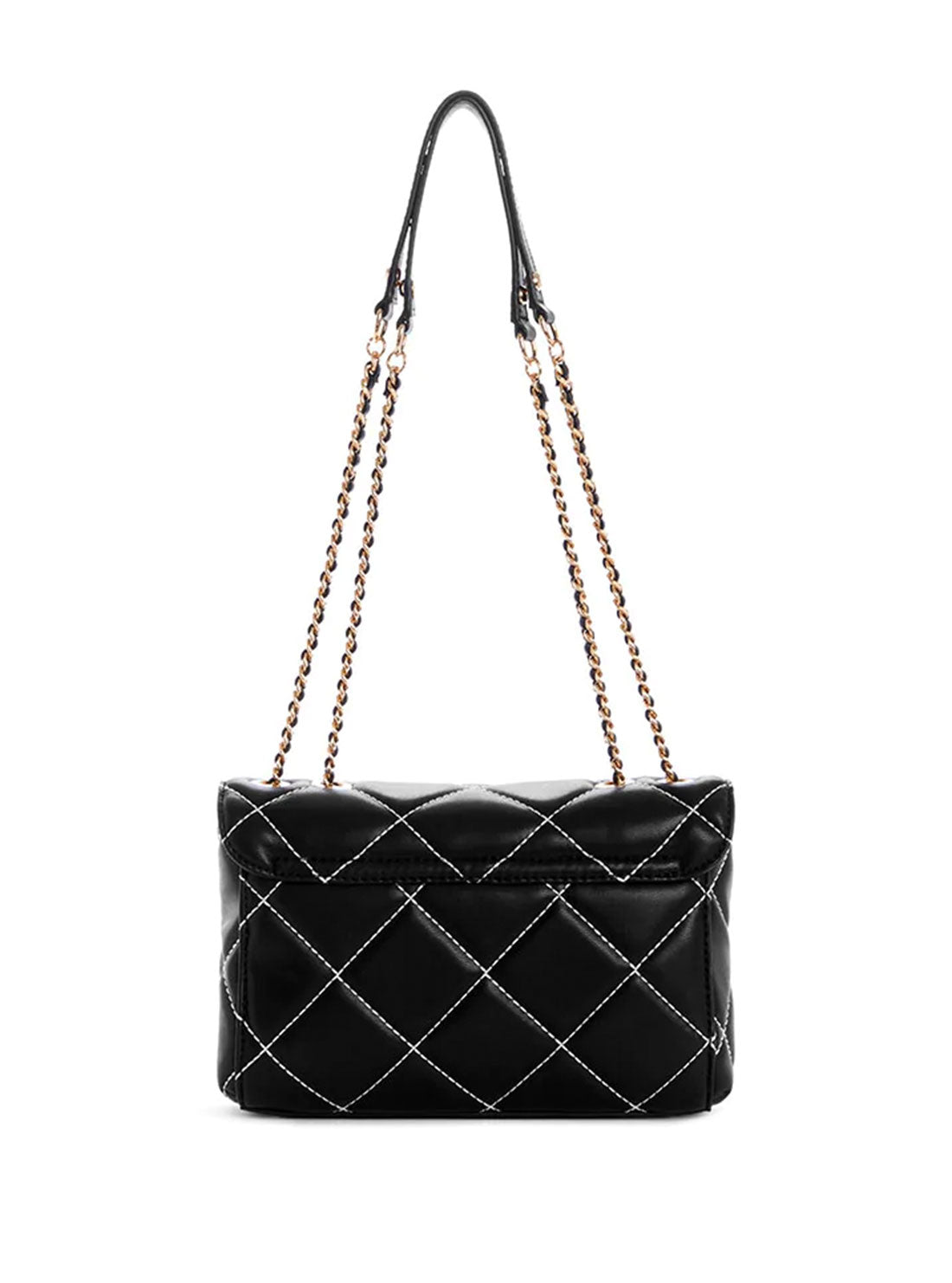  GUESS Womens Black Multi Cessily Convertible Crossbody Bag QC767921 Back View