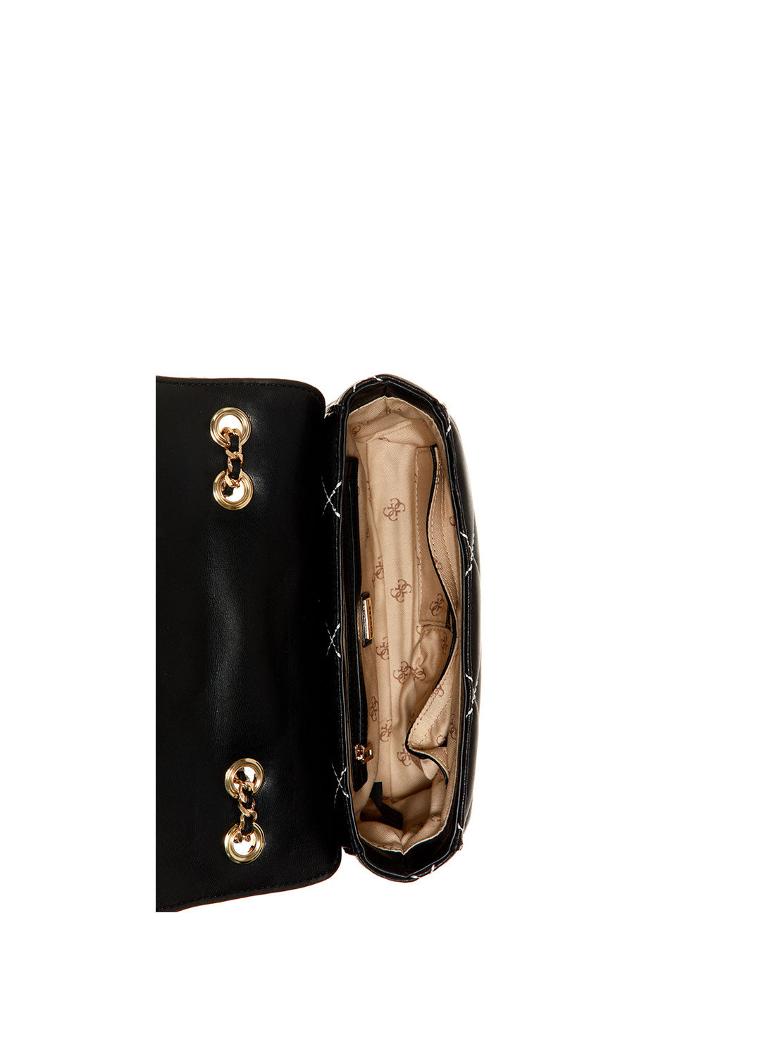  GUESS Womens Black Multi Cessily Convertible Crossbody Bag QC767921 Inside View