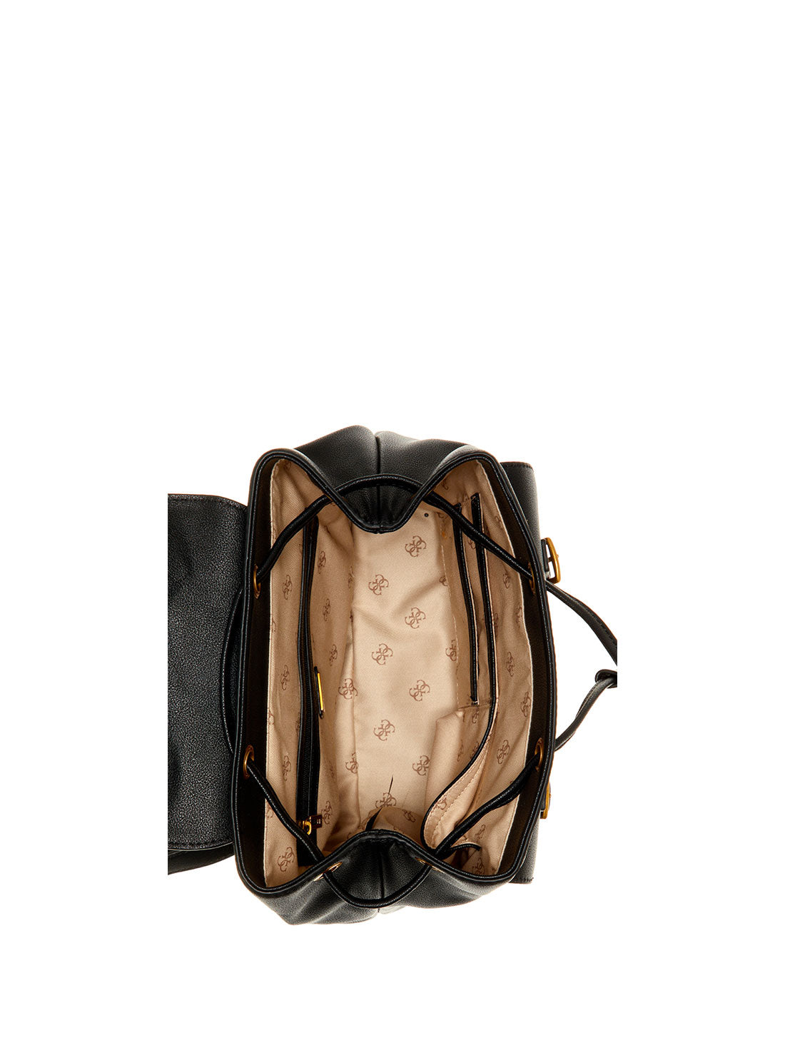 GUESS Womens Black No Limit Backpack VB848632 Inside View