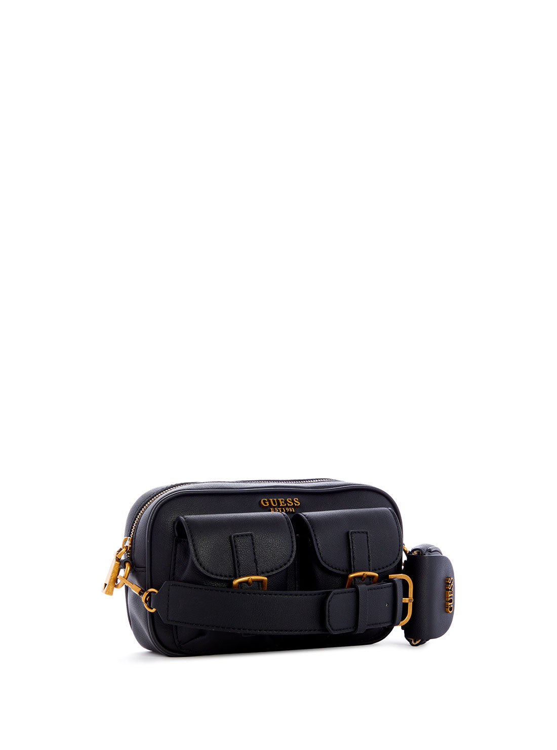 GUESS Womens Black No Limit Crossbody Bag VB848614 Side View