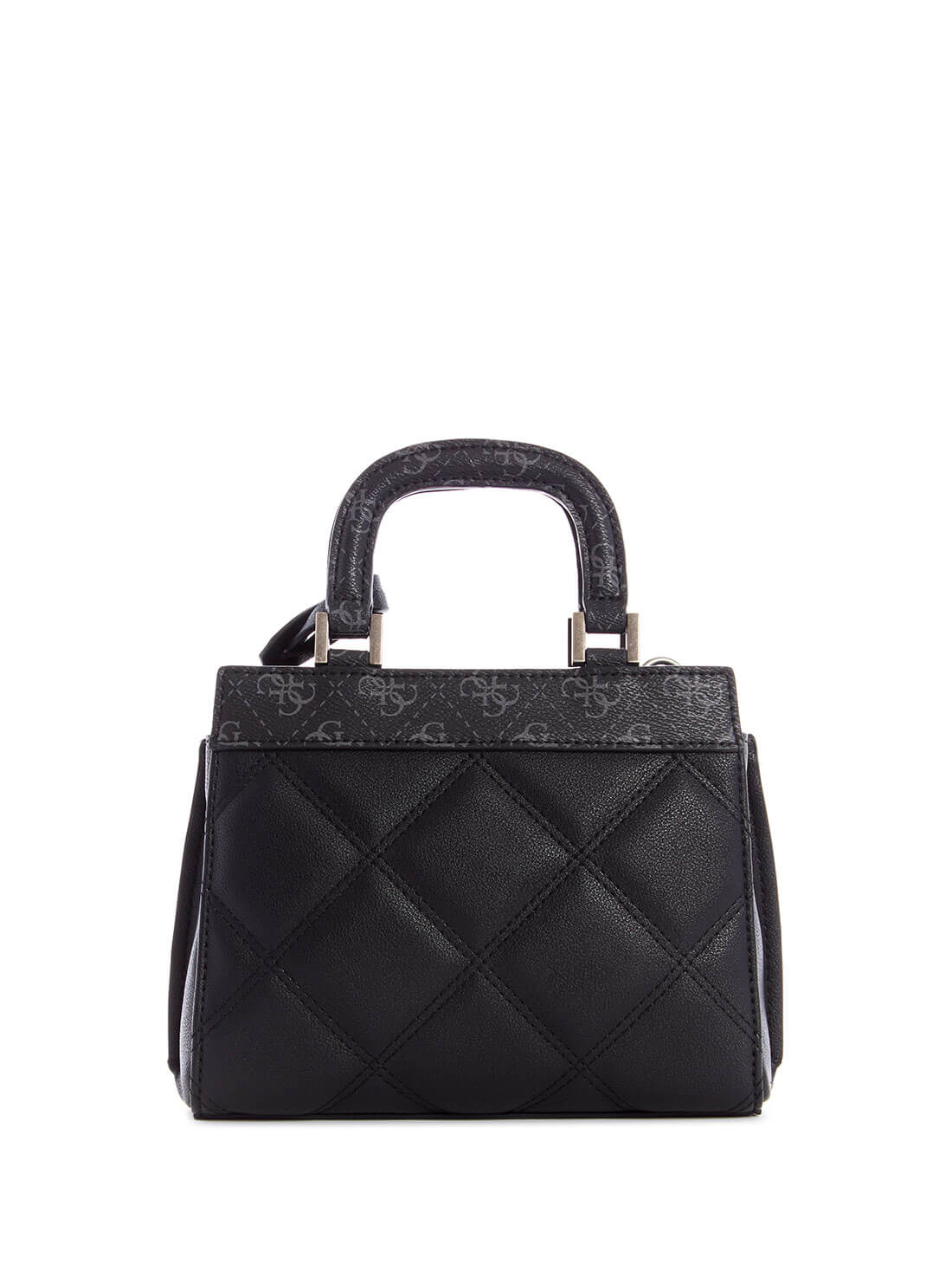 GUESS Womens Black Multi Katey Mini Satchel QN787076 Back View