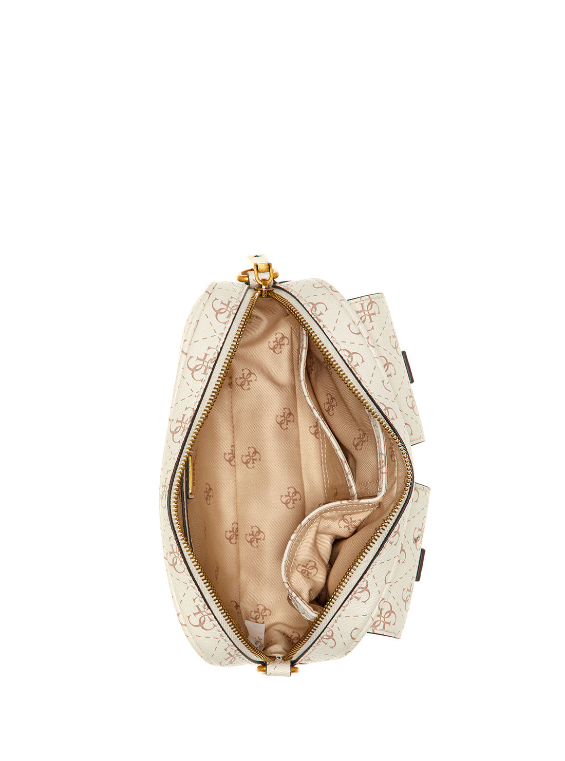 GUESS Womens Cream No Limit Logo Crossbody Bag SB848614 Inside View