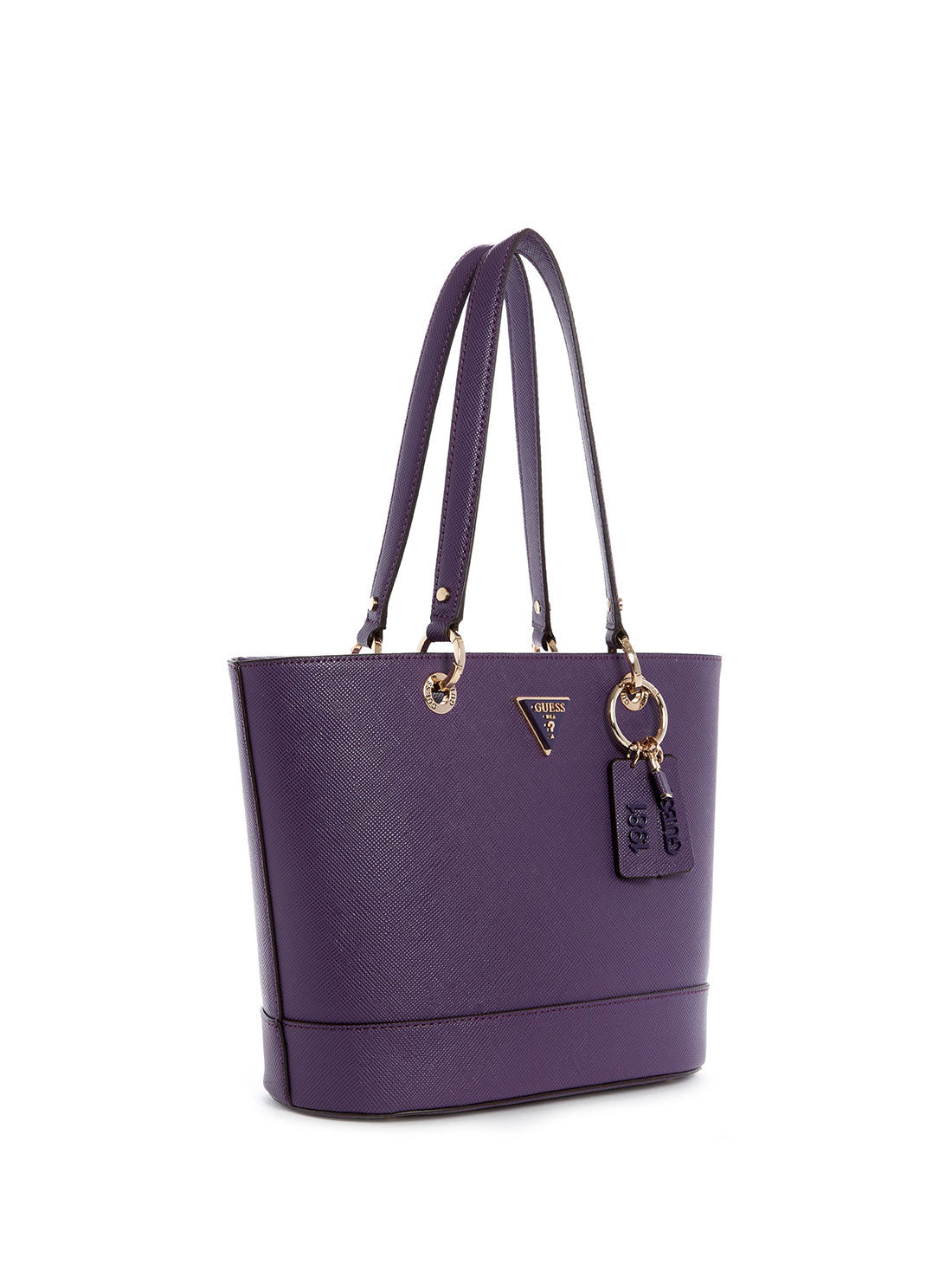 GUESS Womens  Purple Noelle Small Elite Tote Bag ZG787922 Front Side View